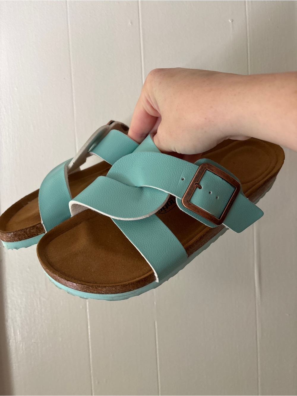 Aerothotic Kai Turquoise Cork Recovery Slides 8.5
